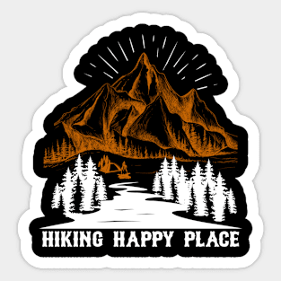 Hiking Happy Place Sticker